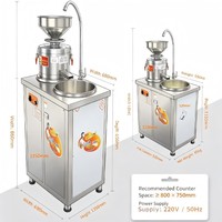 Machine commerciale à tofu et lait de soja, réservoir 120L, gaz en option, équipement multifonctionnel pour la transformation alimentaire