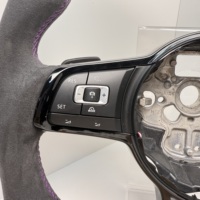 Volant Sport à Méplat en Carbone Forgé pour Golf 5 6 7 7.5 R MK5 MK6 MK7 GTI Polo Passat B6 B7 Jetta