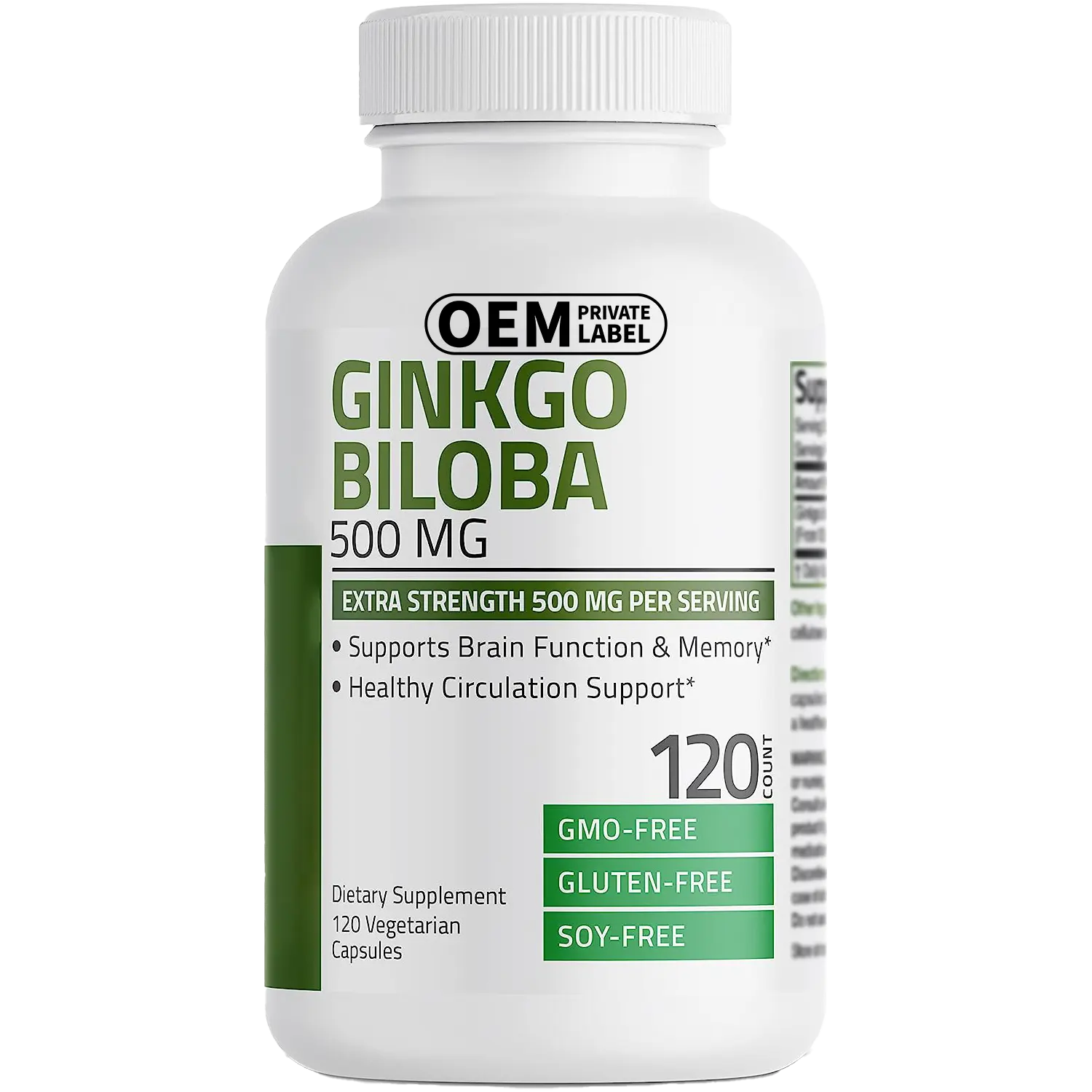 Ginkgo Biloba Capsules 500 Mg Extra Kracht Per Portie Ondersteunt Hersenfunctie Geheugenondersteuning Voor Mannen En Vrouwen