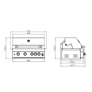 Barbacoa de cocina al aire libre de <span class=keywords><strong>gas</strong></span> natural y propano de acero inoxidable de primera calidad, parrilla de <span class=keywords><strong>gas</strong></span> integrada con LED - Product Image 3