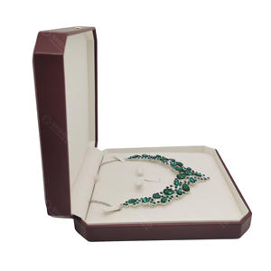 กล่องใส่เครื่องประดับหนัง PU แบบกำหนดเองขายส่ง กล่องโชว์สร้อยข้อมือ ภายในบุผ้ากำมะหยี่ กล่องบรรจุภัณฑ์สร้อยคอและสร้อยข้อมือ - Product Image 5