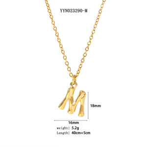 Collar <span class=keywords><strong>de</strong></span> Acero Inoxidable con Colgante <span class=keywords><strong>de</strong></span> Letra Hip Hop <span class=keywords><strong>de</strong></span> Moda, Chapado en <span class=keywords><strong>Oro</strong></span> <span class=keywords><strong>de</strong></span> 18K, Exagerado, 26 Letras del Alfabeto <span class=keywords><strong>Inglés</strong></span>, Joyería <span class=keywords><strong>para</strong></span> <span class=keywords><strong>Mujer</strong></span>, Venta al por Mayor - Product Image 5
