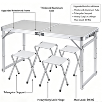 Table de jardin moderne en aluminium YILU, table pliable portable pour le camping, mobilier de jardin, ensemble table et chaises