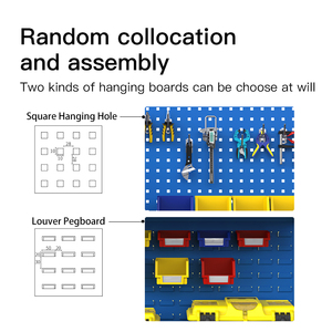 Phần cứng hiển thị giá kệ công cụ hiển thị giá bán buôn kho lưu trữ Kệ treo tường Pegboard lưu trữ giá - Product Image 6