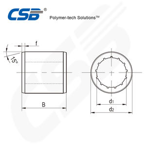 Roulement linéaire en plastique LIN-01-06-MR4, montage facile, clips de fixation axiaux manuels, jeu de roulement réduit - Product Image 4