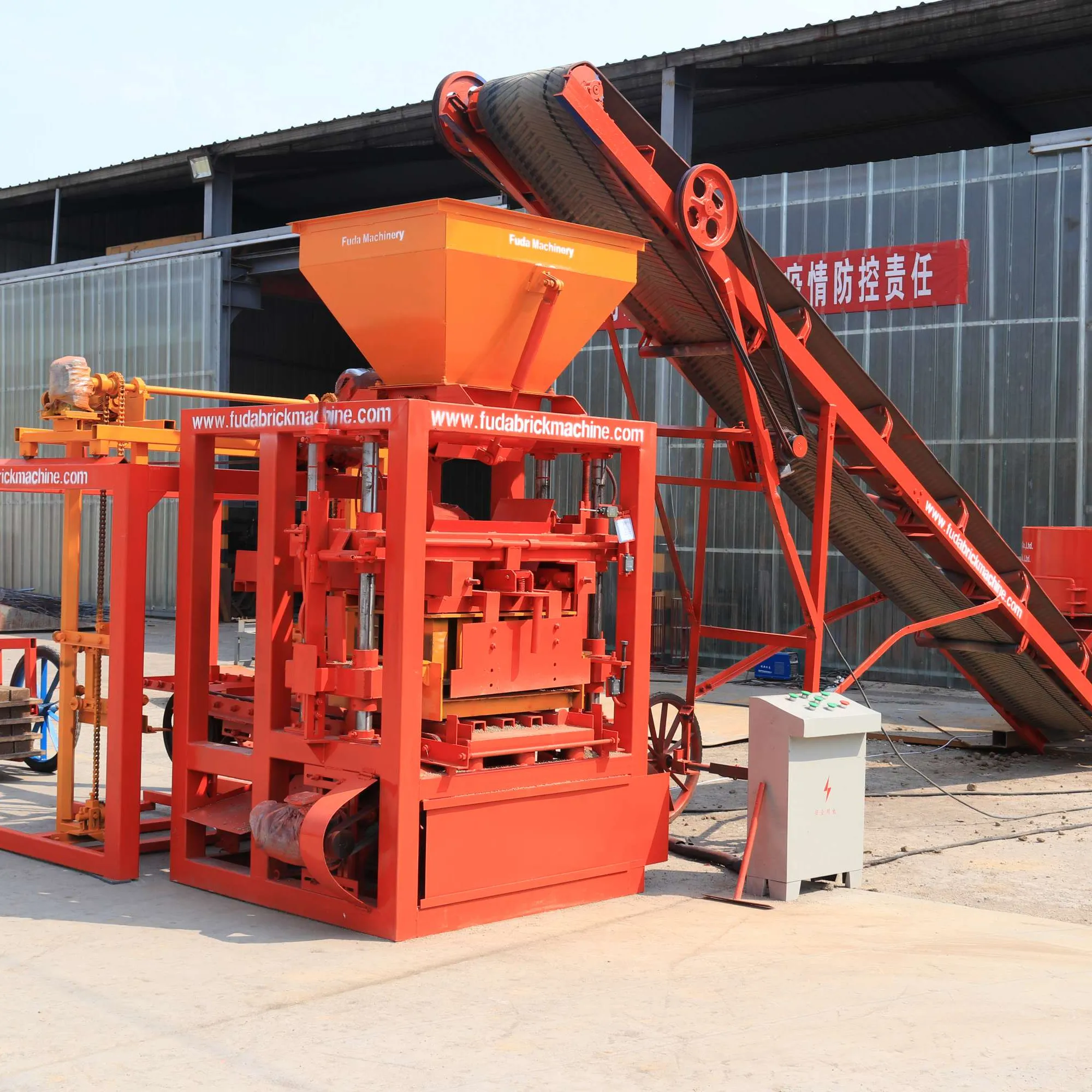 fly ash brick plant making machine qtj4-28 semi automatic brick making machine