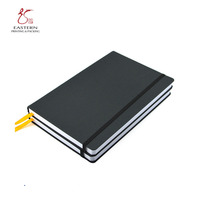 Cahier d'exercices en similicuir noir personnalisé pour impression couleur, couverture rigide, cahier de notes et impression de livres