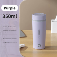 Bouilloire Électrique Portable 300W 350ml, Fonctionnement à Touche Unique, Ébullition Rapide en 6 Minutes, Protection Anti-Ébullition à Sec, Anti-Fuite, Idéale pour la Maison, les Voyages et les Dortoirs