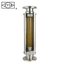 Débitmètre Rotamètre en Verre Chimique à Connexion à Bride en Acier Inoxydable à Aire Variable OEM