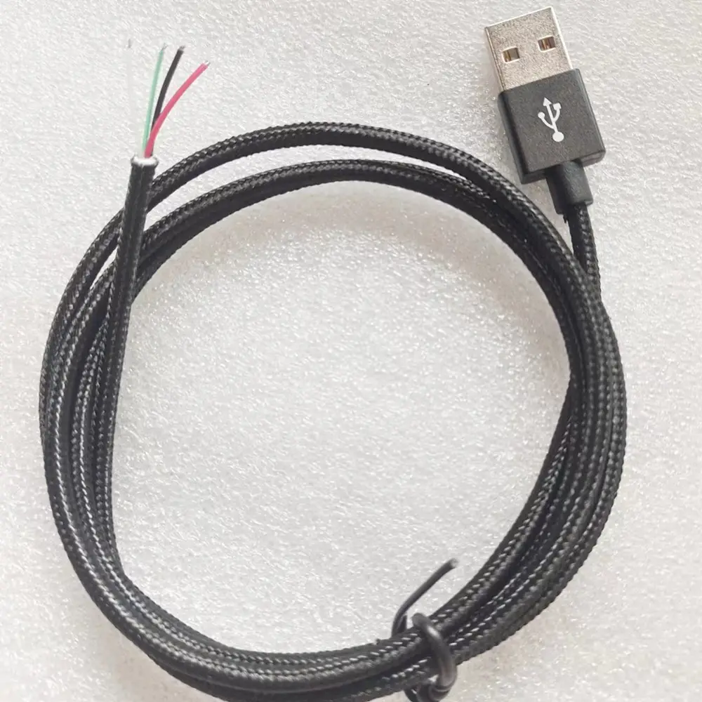 Custom Usb A 2.0 Male Female to Pigtail open end bare 2 4 5 Wires leads Cable