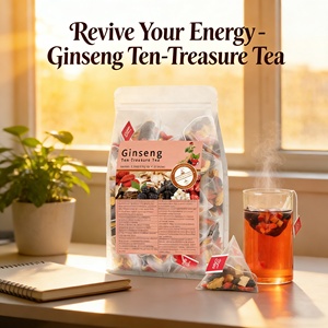 Thé de santé biologique à la vapeur aux cinq trésors et aux dix trésors de ginseng, mûre, baies de goji noires, dattes rouges séchées, fatigue masculine - Product Image 1