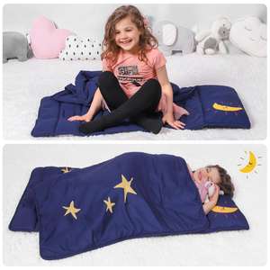 Sac de couchage pour bébé en bas âge avec oreiller, couverture en polaire douce pour enfants, tapis de sieste pour l'école maternelle, literie pour enfants, sac de couchage 75*150cm - Product Image 3