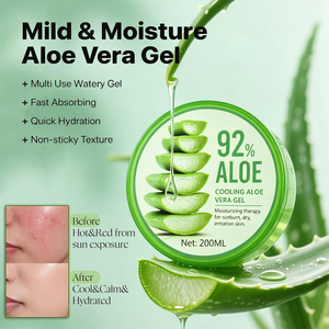 Gel de Aloe Vera OEM 92% con Ácido Hialurónico, Hidratante para Todo Tipo de Piel, Cuidado Corporal y de Manos - Product Image 4