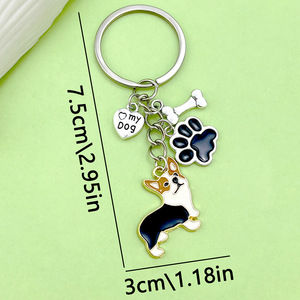 Llavero Conmemorativo de Moda para Mascotas, Colgante de Perro Maltese Blanco con Campana, Llavero Esmaltado, Joyería para Bolsos de Mujer y Niñas - Product Image 5