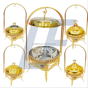 Meistverkaufter Edelstahl-Chafing Dish 8L 9L Goldener Buffet-Wärmer für Restaurants und Partys Hängender Speisenwärmer - Product Image 6