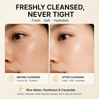 Lait Nettoyant Coréen Pur Soja Niacinamide Eau de Riz Éclaircissant Minimiseur de Pores pour une Peau de Verre