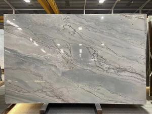 Dalle en quartzite imperméable de style moderne de luxe Goldtop ODM/OEM avec veine grise Mont <span class=keywords><strong>Lucia</strong></span> pour les applications de villas et d'hôtels - Product Image 4