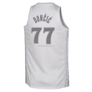 เสื้อบาสเก็ตบอลผู้ชาย #77 Luka doncic เสื้อกีฬาปักโลโก้รุ่นเยาวชนซิตี้เครื่องแบบฤดูร้อน - Product Image 4