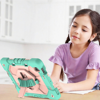 Étui en silicone anti-chute pour tablette iPad Mini 6/Mini 7 8,3 pouces avec bandoulière, dragonne rotative, béquille et emplacement pour stylet