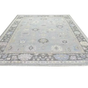 Alfombra de lana de diseñador hecha a mano, respetuosa con el medio ambiente, con patrón abstracto único, nuevo producto hecho a máquina a la venta - Product Image 1