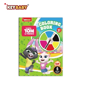 Libro para Colorear del Gato Parlante <span class=keywords><strong>Tom</strong></span> de Keybaby para Niños con 6 Colores, Placa de Pintura y Pincel, Servicio de Impresión de Libros - Product Image 1