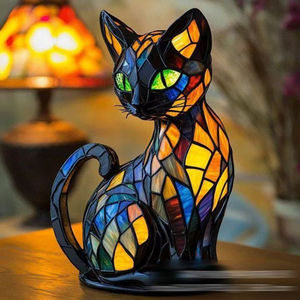 Estatuilla ecológica de perro, estatua de resina <span class=keywords><strong>con</strong></span> luz LED de noche USB, decoración de escritorio para el hogar, escultura de animales, regalo para amantes de las mascotas - Product Image 5