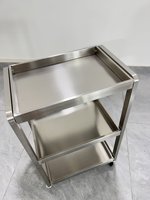 Chariot de Salon Haut de Gamme en Métal Doré à 3 Niveaux avec Plateau Anti-déversement, Chariot Roulant pour Outils de Beauté pour Salon de Coiffure, Spa, Onglerie et Studio de Cils