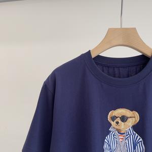 Футболка-пуловер Lafayete Bear из высококачественного хлопка с животным принтом, летняя, с коротким рукавом, для женщин, к 25-летию бренда, новинка - Product Image 5