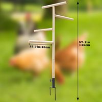 Estante de pie para pollos, loro para exteriores, estante de madera de Color Original, suministros de juguetes para pollos al aire libre