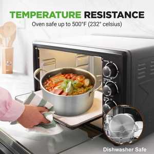 <span class=keywords><strong>Casserole</strong></span> en acier inoxydable 304 à 3 couches, antiadhésive, sans PFOS/PFOA, pour cuisinière à <span class=keywords><strong>induction</strong></span>/four/lave-vaisselle - Product Image 5