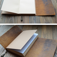Carnet de notes créatif en cuir véritable journal de bureau vintage gravé avec serrure