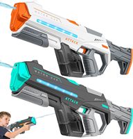 Pistolet à eau électrique puissant grande capacité lumineux longue portée pour enfants et adultes, idéal pour l'été et les piscines