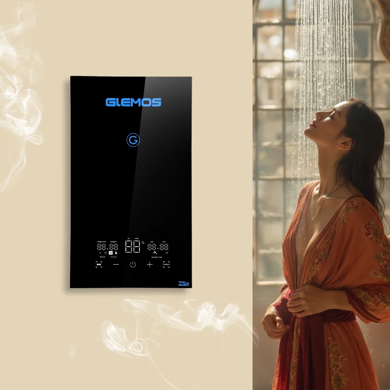 Smart WiFi Instant Electric Water Heater for Bath Shower, Modern Design High Capacity Home Use