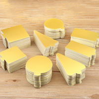 Plateaux de présentation de desserts personnalisés en gros, ronds, carrés, rectangulaires, triangulaires, bases de gâteaux en mousse dorée, plateaux à gâteaux miniatures