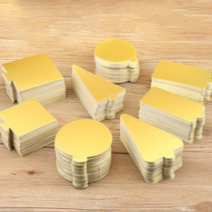 Bán buôn tùy biến món tráng miệng hiển thị khay tròn vuông hình chữ nhật tam giác vàng Mousse bánh căn cứ bảng mini bánh bảng - Product Image 4