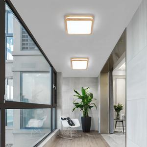 Plafoniera in Legno e Acrilico da 30W con 3 Colori di Illuminazione Variabili per Camera da Letto - Product Image 3