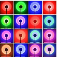 Kanlong USB Veilleuse de chevet intelligente Lampe de projection d'ambiance Projecteur à led Éclairage au sol Rainbow Sunset Light avec trépied