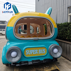 Sáng tạo thép xe buýt đi xe với dễ thương xe buýt hình cabin và ngoạn mục đèn LED cho trong nhà/ngoài trời gia đình vui vẻ Rides để bán - Product Image 6
