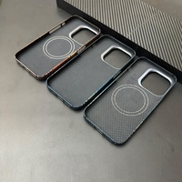 Coque de téléphone en fibre de carbone véritable pour Iphone 16 15 14 13 12 11 Plus Pro Max 600D Aramide Protection contre les chutes Étuis de charge magnétiques