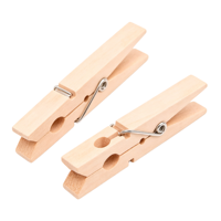 Pinzas de Madera con Resorte, Pinzas para Ropa de Madera Natural, Pinzas Resistentes para Secar Ropa, Manualidades y Decoración