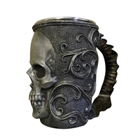 Caneca assustadora de halloween, horror terror, zumbi, cabeça criativa, copo de água, caneca, artesanato, caveira, copos, caneca