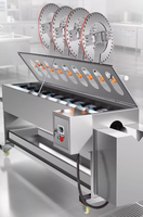 Volledig automatische multifunctionele commerciële elektrische aardappel-, cassave-, komkommer- en radijs-schilmachine