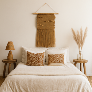 Il fornitore di lusso nordico minimalista bohémien di tessitura per la camera del caffè fornisce arte della parete come arte con geometrico e stretto - Product Image 3