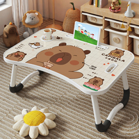 Table de lit pliable multifonctionnelle, bureau d'ordinateur d'apprentissage de style dessin animé pour dortoir, design moderne pour chambre à coucher, durable, pour personne paresseuse à la maison