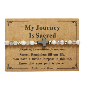 Pulsera cruzada <span class=keywords><strong>de</strong></span> hematita religiosa <span class=keywords><strong>para</strong></span> hombre con cuentas <span class=keywords><strong>de</strong></span> piedras preciosas naturales Confirmación cristiana Comunión Bautismo Regalo <span class=keywords><strong>de</strong></span> Pascua Versículo <span class=keywords><strong>DE</strong></span> LA Biblia - Product Image 2