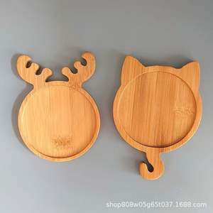 <b>Bamboo</b> Deer Coaster Heat Resistant Wood Drink <b>Cup</b> Mat For Party Home Use - Product Image 3