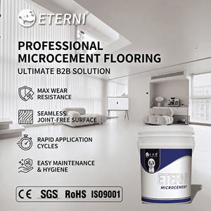 Pintura Decorativa de Microcemento Estilo Industrial para Interiores, Revestimiento de Cemento Impermeable de Alta Dureza, Venta al por Mayor de Fábrica ETERNI - Product Image 1