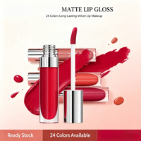 Gloss à lèvres mat personnalisé à logo, rouge à lèvres liquide velours haute pigmentation, longue tenue, anti-transfert, non desséchant – Meilleure vente