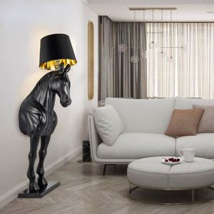 Bán buôn hiện đại Bắc Âu Retro ngựa dẫn đèn sàn bài đèn lồng cho sảnh khách sạn biệt thự Hall & Loft trang trí nội thất Denmark phong cách - Product Image 4