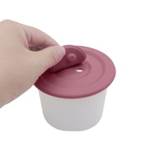 Nouvelle conception de boîte de rangement alimentaire en silicone de qualité alimentaire ronde, ensemble de contenants pour fruits, sans BPA, hermétique, boîte à lunch portable en silicone pour enfants